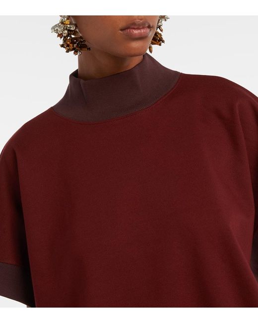 Dries Van Noten Red Sweatshirt Aus Baumwolle