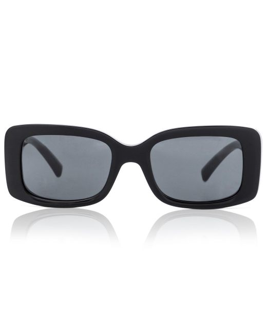 Versace Gray Vintage Logo Rectangular Sunglasses