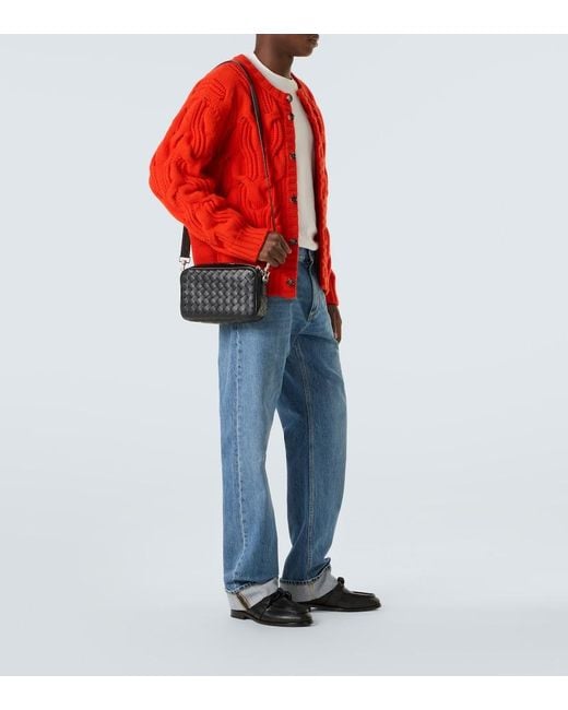 Sac A Bandouliere Small En Cuir Intrecciato Bottega Veneta pour homme en coloris Black