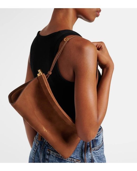 Borsa A Spalla Le Click East West Medium di Alaïa in Brown