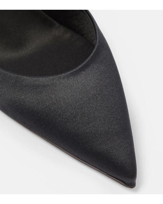 Christian Louboutin Black Planet Queen 70 Satin Mules