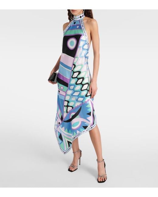 Abito Midi Vivara di Emilio Pucci in Blue