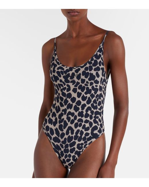Maillot De Bain A Motif Leopard Balmain en coloris Black