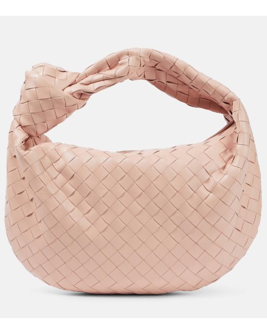 Bottega Veneta Pink Teen Jodie Leather Tote Bag