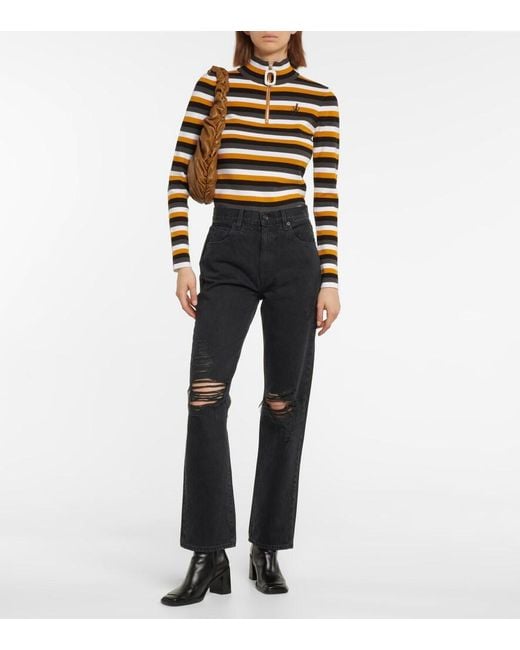 SLVRLAKE Denim Black London High-Rise Wide-Leg Jeans