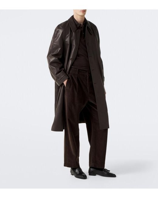 The Row Black Caden Leather Loafers for men