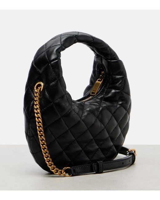 Saint Laurent Black Icarino Mini Leather Top-Handle Bag