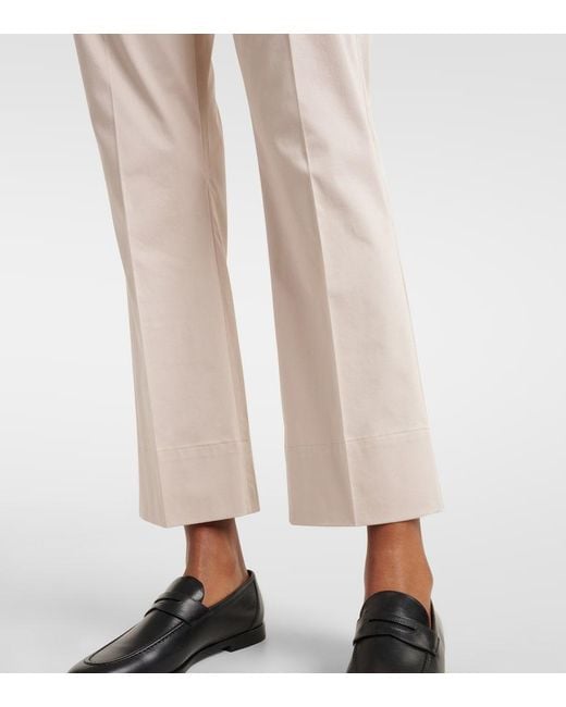 Max Mara Natural Felice Cotton-Blend Wide-Leg Pants