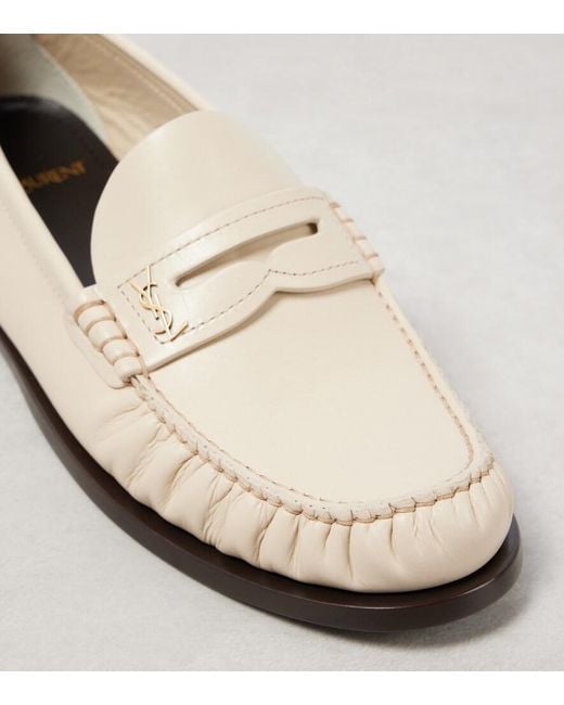 Saint Laurent Natural Cassandre Mocassins Loafer