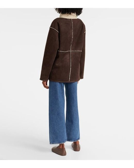 Velvet Brown Jacke Shona Mit Faux Shearling