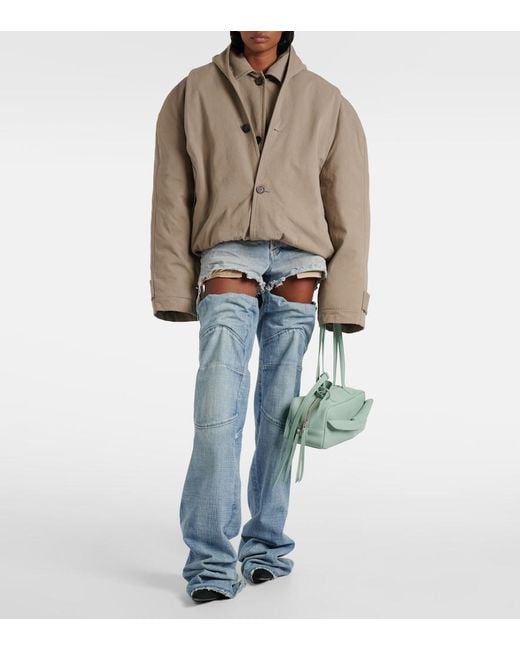 Balenciaga Green Carrie Small Leather Shoulder Bag