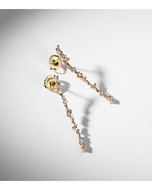 Suzanne Kalan Natural Iva 18Kt Drop Earrings With Diamonds