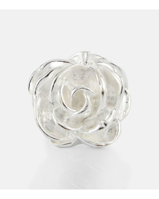 Magda Butrym White Rose Sterling Ring