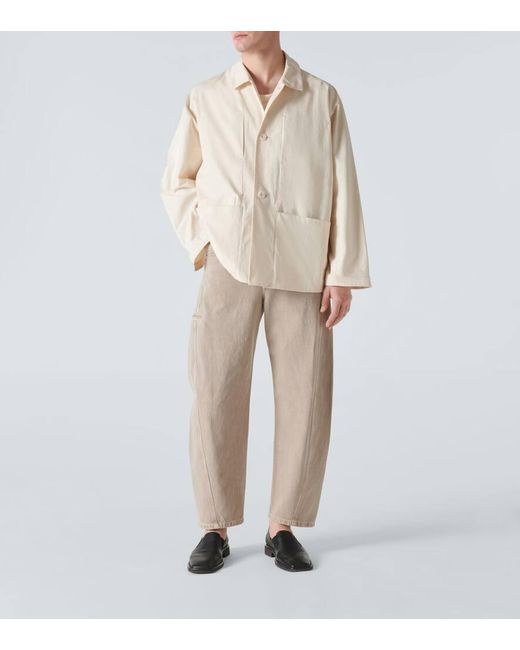 Lemaire White Boxy Cotton Field Jacket for men