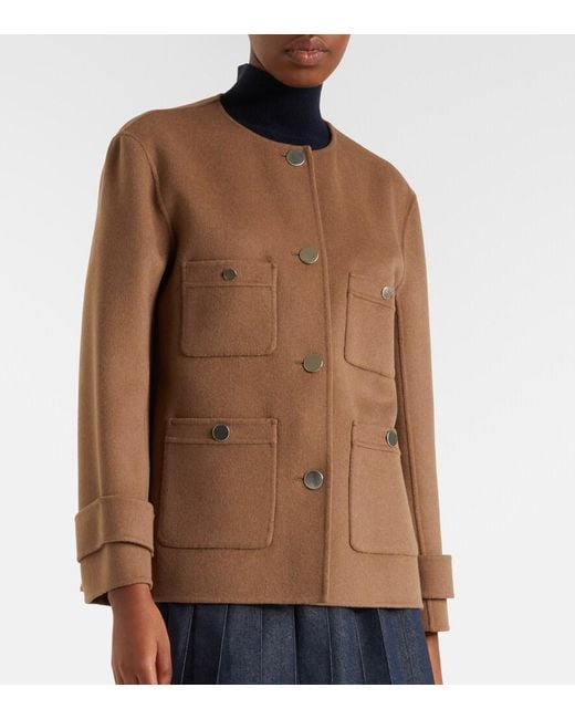 Max Mara Brown Alba Virgin Wool Jacket