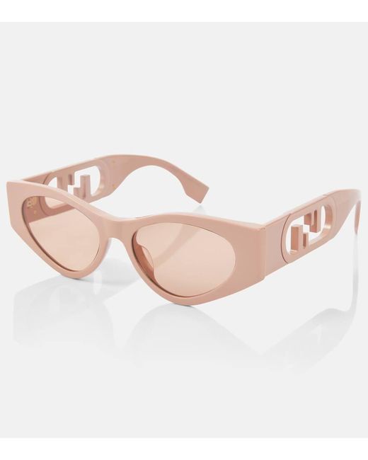 Fendi Pink O'Lock Cat-Eye Sunglasses