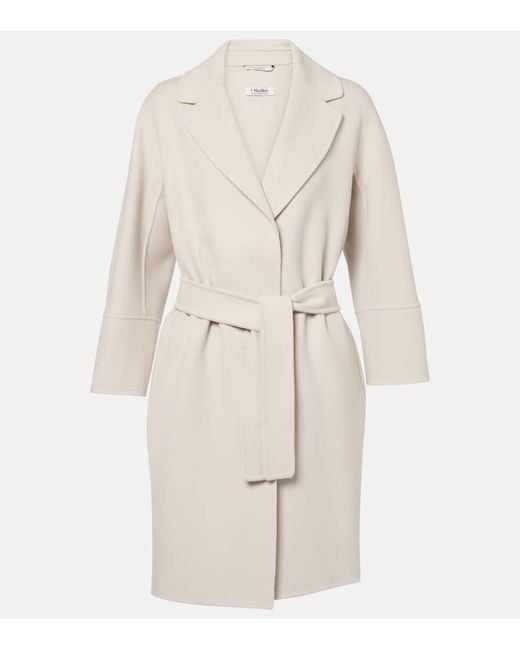 Max Mara Natural Mantel Mit Gürtel