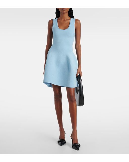 Jonathan Simkhai Blue Larina Flared Minidress