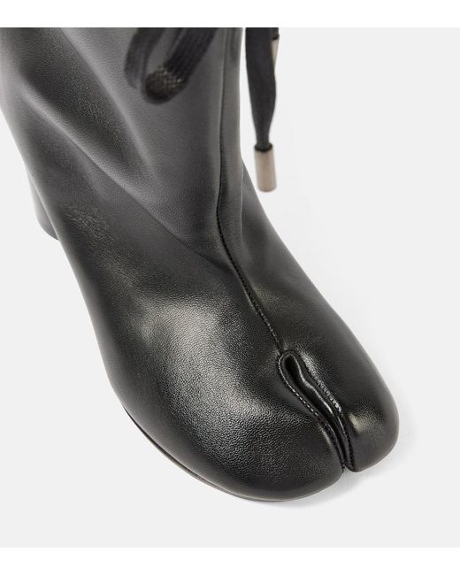 Maison Margiela Black Ankle Boots Tabi Aus Leder