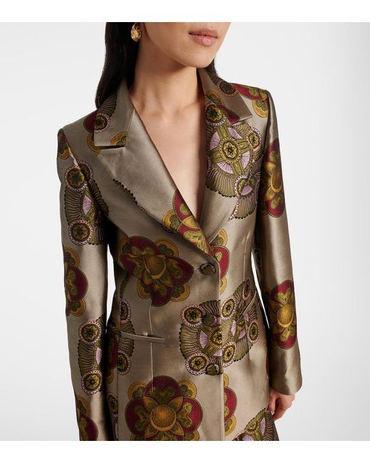 LaDoubleJ Brown 24/7 Printed Blazer