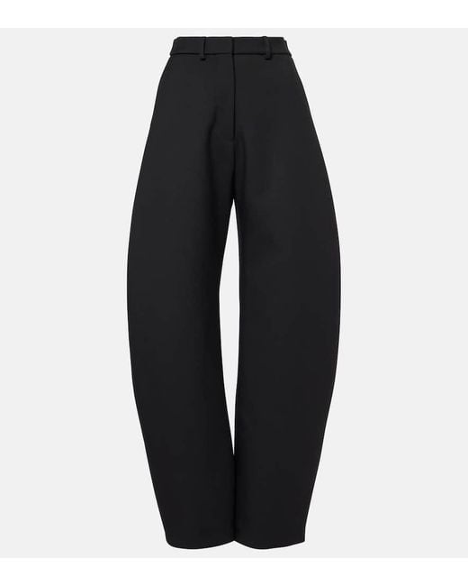 Alaïa Blue Wool Wide-Leg Pants