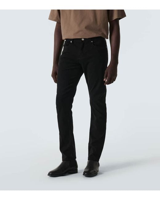 FRAME Black L'Homme Mid-Rise Slim Jeans for men