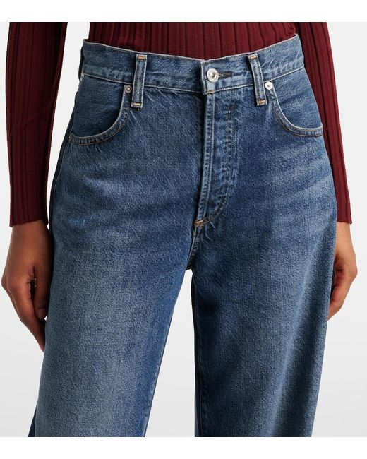 Citizens of Humanity Blue Annina High-Rise Wide-Leg Jeans
