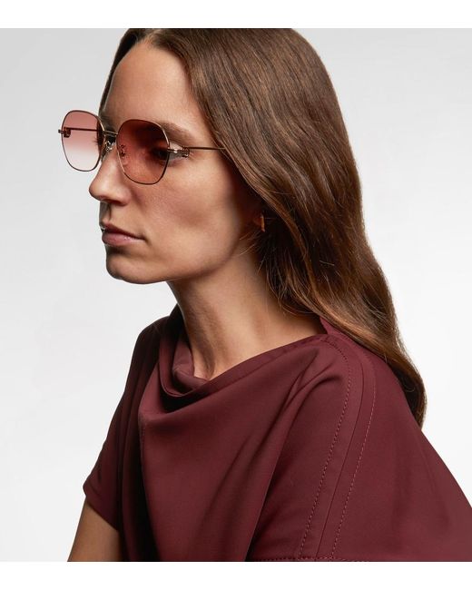 Cartier Pink Premiere De Cartier Oval Sunglasses