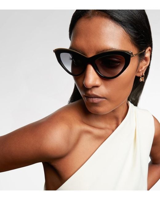 Cartier Brown Panthere De Cartier Cat-Eye Sunglasses