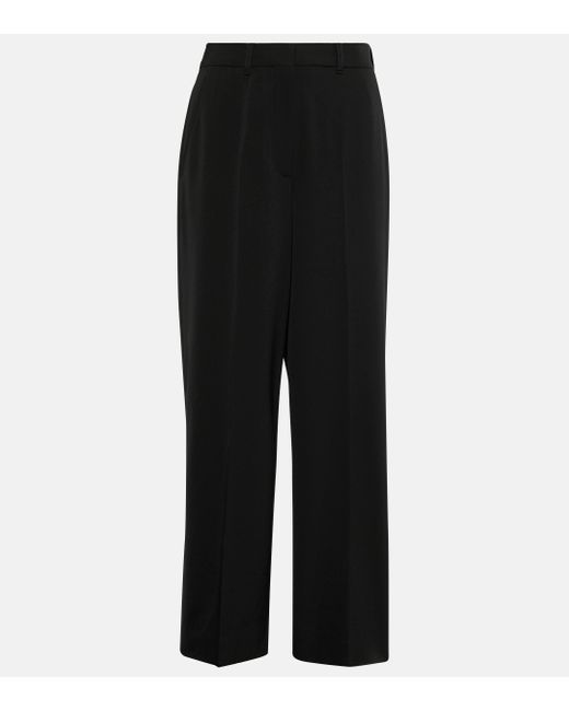 Pantalon droit en laine melangee Stella McCartney en coloris Black