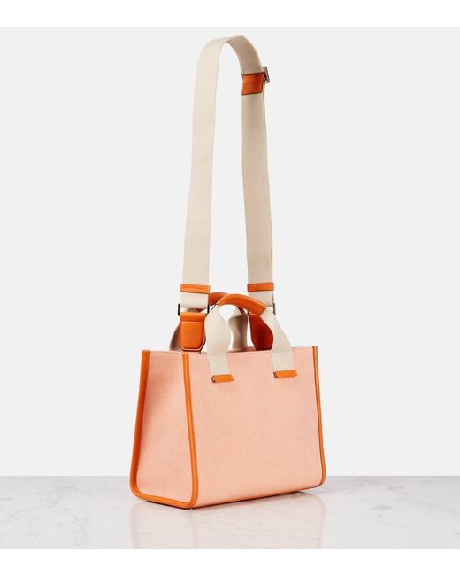 Jimmy Choo Natural Tote Aus Canvas Mit Leder