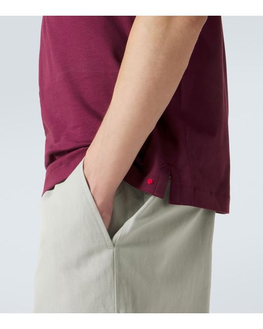 Kiton Red Cotton Polo Shirt for men