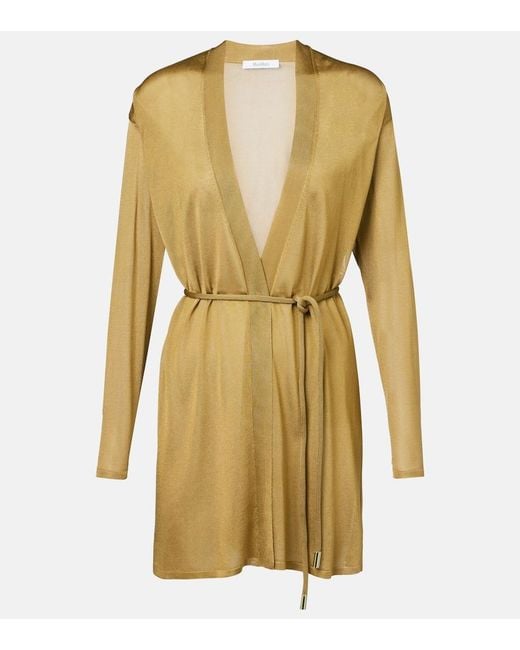 Max Mara Yellow Danza Wrap Cardigan