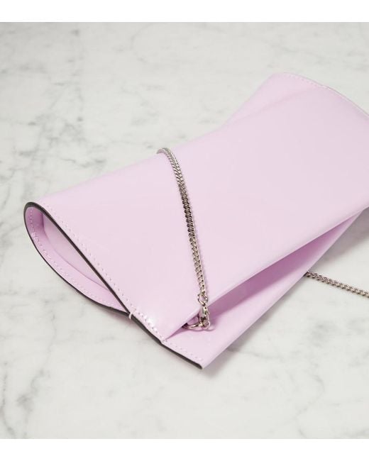 Christian Louboutin Purple Loubitwist Small Patent Leather Clutch