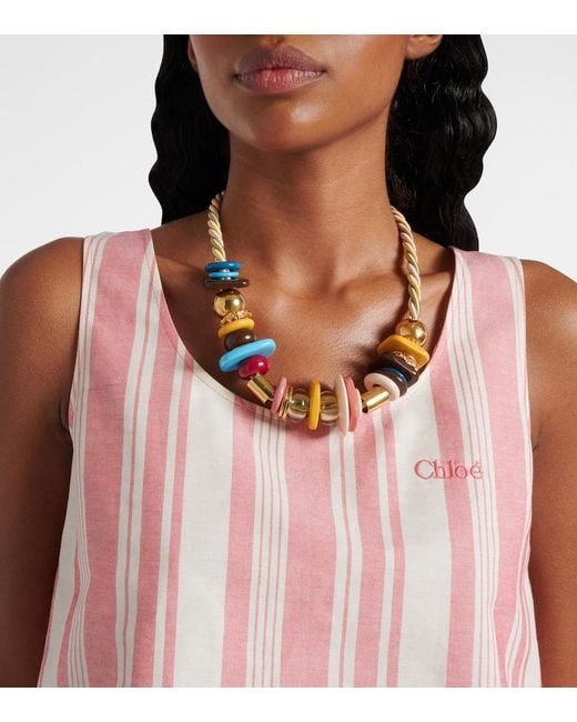 Top Raye A Logo Chloé en coloris Pink