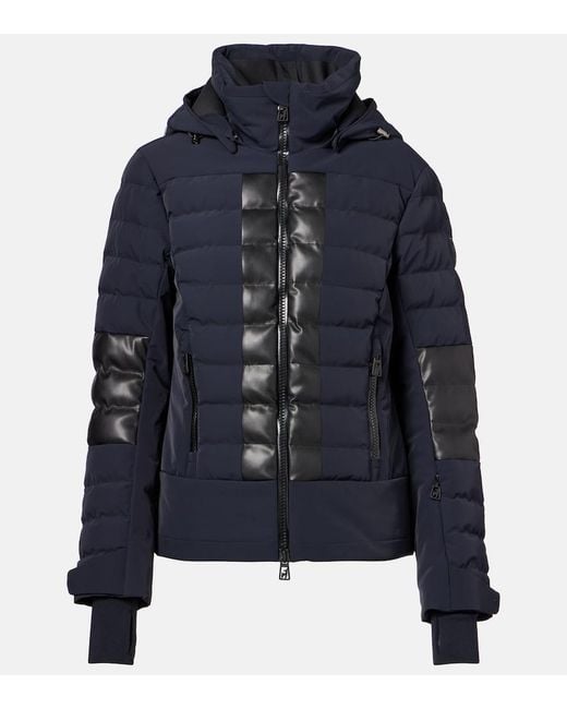 Toni Sailer Blue Lisbeth Faux Leather-Trimmed Ski Jacket