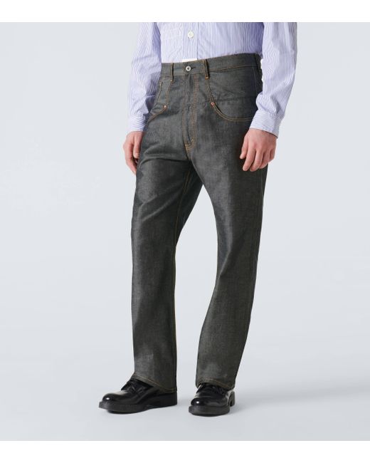 Junya Watanabe Gray X Levi's Cotton Twill Straight Pants for men