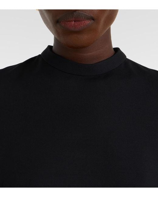 Valentino Black Crepe Couture Bow-Detail Minidress
