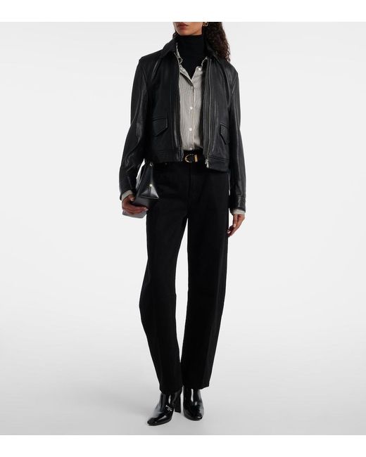 Citizens of Humanity Black Miro High-Rise Barrel-Leg Jeans