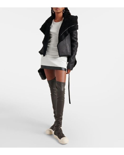 Knee High Sneakers Rick Owens de color Black