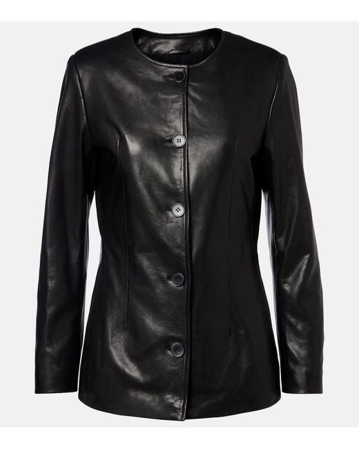 Nour Hammour Black Maud Leather Jacket