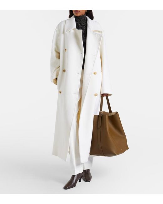 Totême Brown Large Leather Tote Bag