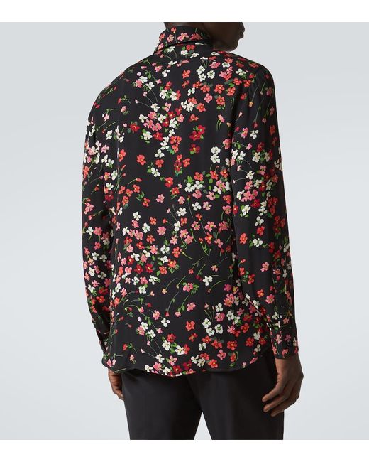 Camisa De Seda Floral Tom Ford de hombre de color Black