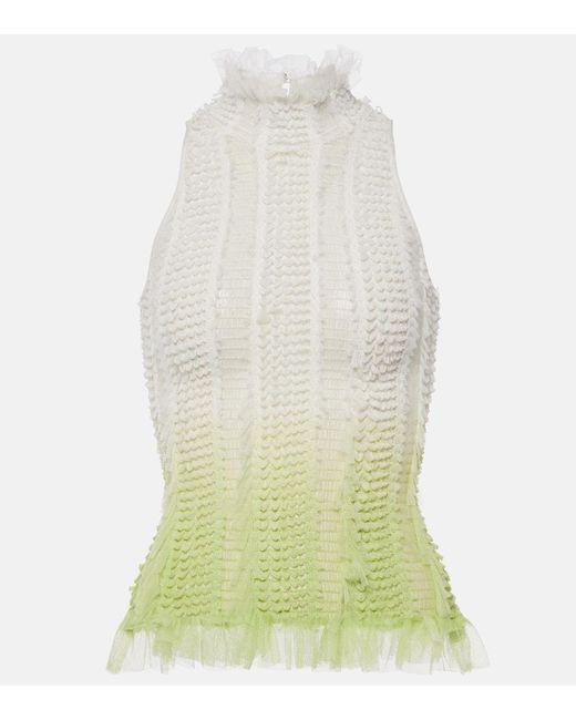 Roberta Einer White Angel Halterneck Top