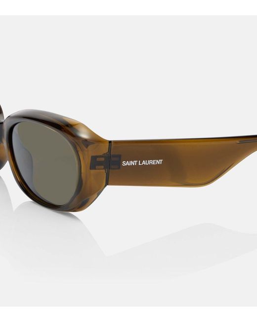 Saint Laurent Brown Sl 868 Oval Sunglasses