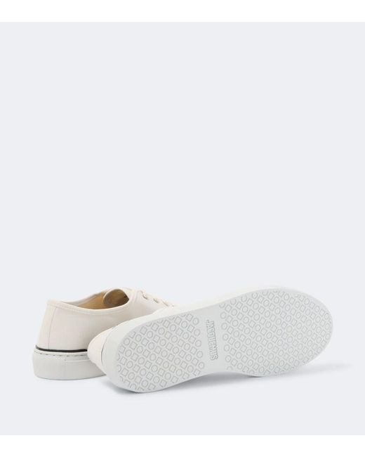 Jacquemus White Embroidered Canvas Sneakers for men