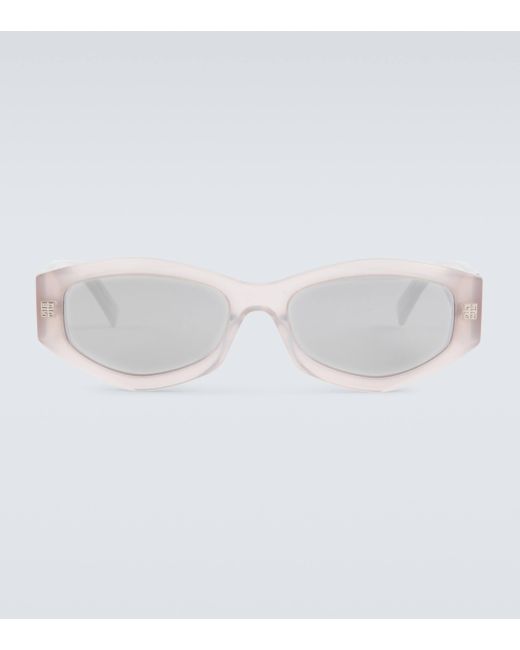 Givenchy White Gv Day Oval Sunglasses for men