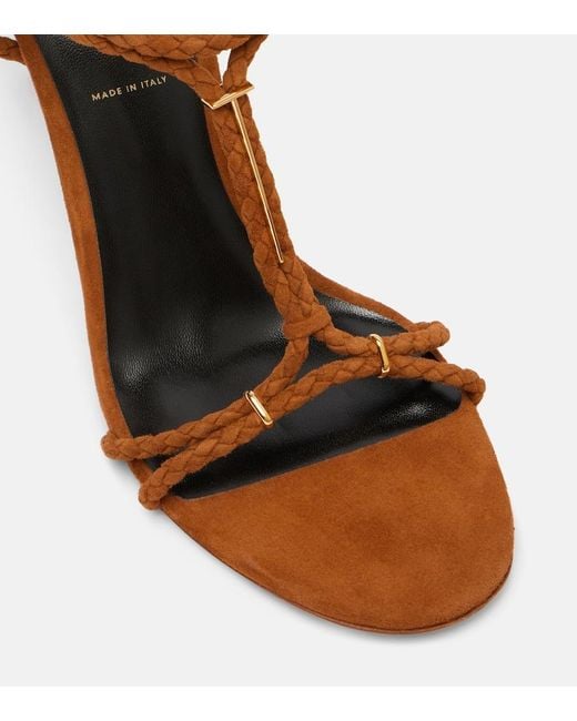 Tom Ford Brown 85 Woven Suede Sandals