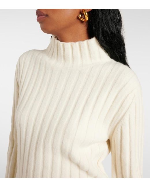 Proenza Schouler Natural Haven Ribbed-Knit Wool-Blend Sweater