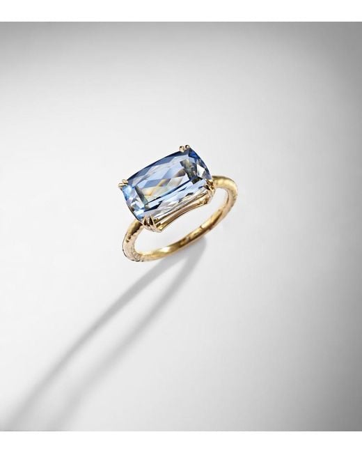 Octavia Elizabeth Blue 18Kt Ring With Aquamarine